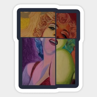 Portrait of Marilyn in Pieces Sticker